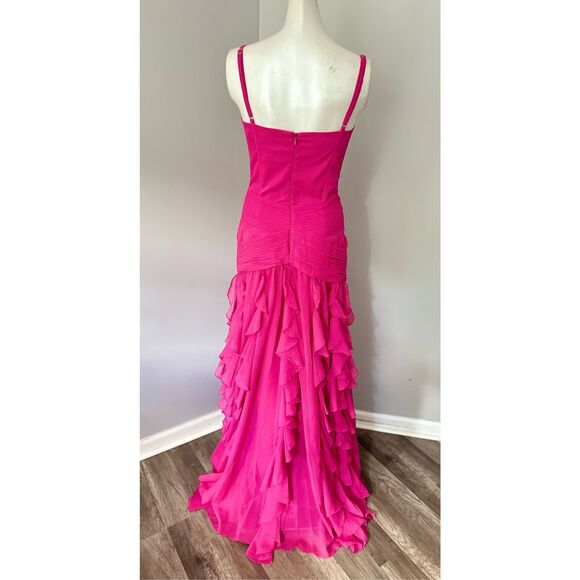 NWT PATBO BUSTIER RUFFLE MAXI DRESS SIZE 4 $1100 - Picture 11 of 12